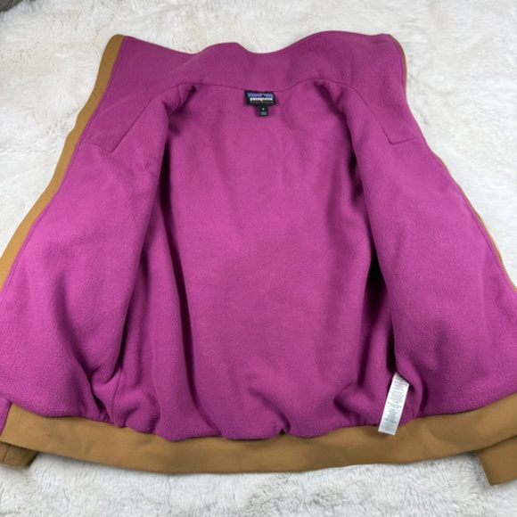 Patagonia Women's Shelled Synchilla Jacket Nest Brown & Amaranth Pink Medium - Picture 8 of 8
